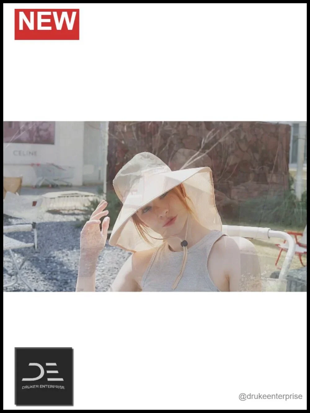 UPF 50+ Sun Hat with Ponytail Hole, Waterproof Nylon, Foldable Wide Brim